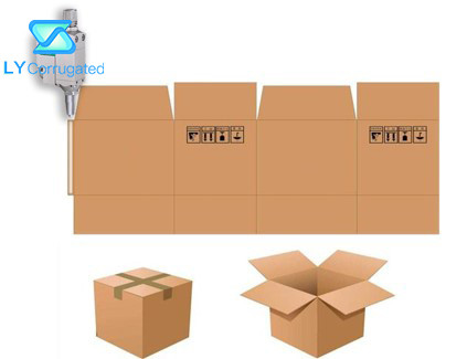 Corrugated Cardboard Box Corner Cold Glue Machine 4 Head