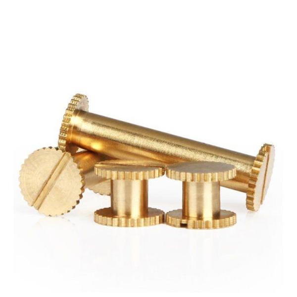 Quality Album Menu Wallet Brass Solid Binding Knurled Chicago Screw with INCH Measurement System for sale
