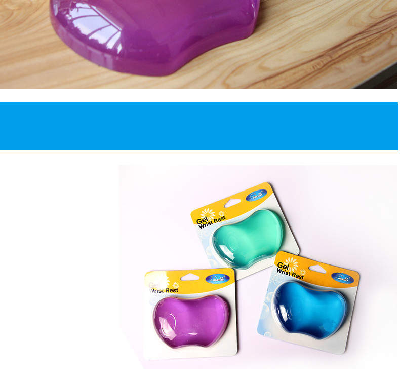 Gel Filled Cushion Transparent Mouse Pad Support Wrist Effectively Reduce Wrist