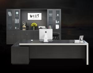 Black Commercial Office Furniture , Office Desk Furniture Multi Functional Modular