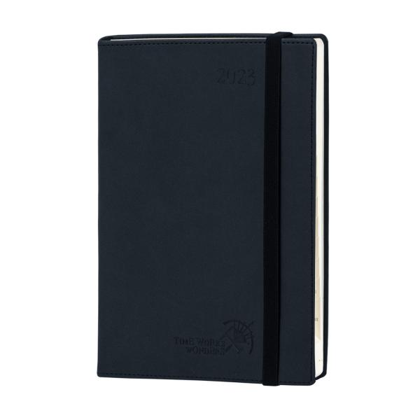 Quality Medium Black Softcover 2023 Weekly Planner With Daily Schedule for sale
