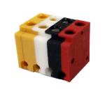 Color barrier terminal blocks, colorful terminal blocks, 9.5mm pitch 300V 15A
