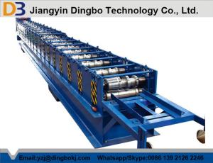 China 380V Gutter Roll Forming Machine / Color Steel Metal Roll Former Omron Encoder on sale