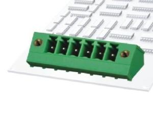 Buy cheap pitch:5.08mm / 0.2 in Plug-in Terminal Block socket end closed dip 45° with flange nut Pins :2P-24P product