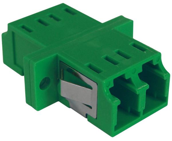 Quality Plastic LC Duplex Adapter RJ45 Type Single Mode To Multimode Adapter With Panel Clip for sale