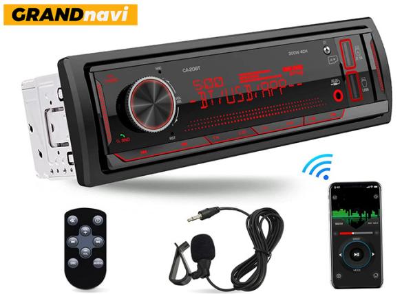 Quality Real Time Clock Android Auto Single Din MP3 Car Radio BT 5.0 Physical Touch Screen for sale