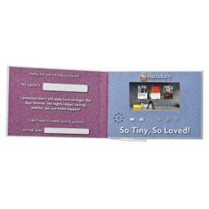 China Custom Video Greeting Card LCD Video Brochure Card Video Book on sale