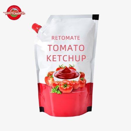 Quality Pure Natural Sachet Tomato , Convenient 1100g Bag Ketchup Sweet And Sour for sale