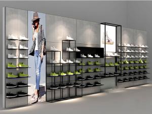 China Multi Functional Wall Shoe Display Racks / Shoe Store Display Shelves  on sale