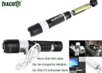 USB Small Powerful Led Torch , 10w Small Torch Light With Red COB