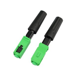 Integrated screw clip, push-pull ring, SM, 50mm, for drop cable, flat input, SC/APC Field Installable Connector