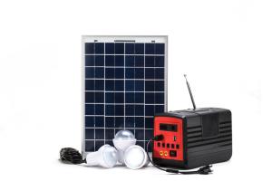 China 10W Multi Functional Solar Lighting System With FM Radio MP3 on sale