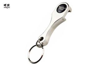 Zinc Alloy Keyring Beer Bottle Openers Custom Shape With Epoxy Doming Logo