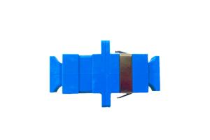China ABS CATV SC Simplex Adapter SC UPC SX SM Fiber Optic Cable Adapter Blue on sale