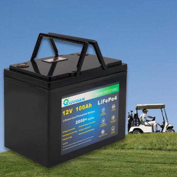 Quality 12 Volt Deep Cycle Golf Cart Battery Bluetooth Lifepo4 Convenient for sale