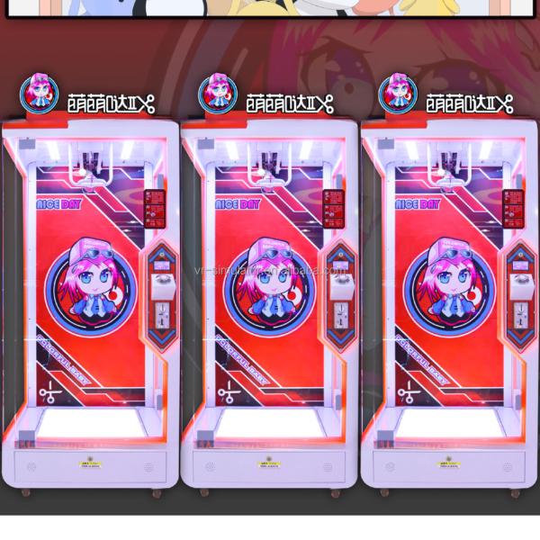 Video game entertainment equipment cute baby scissors toys machine coin operated cutting doll game gift machine