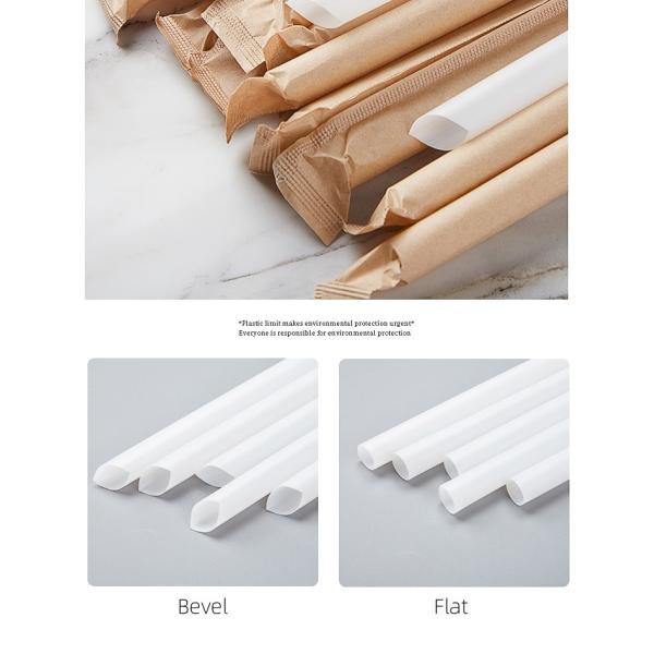 CPLA Biodegradable Straws 12*230mm High Temperature Normal Temperature