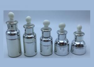Buy cheap Cosmetic Glass Bottle Set Liquid Dropper Essential Oil UV Silver Plating product