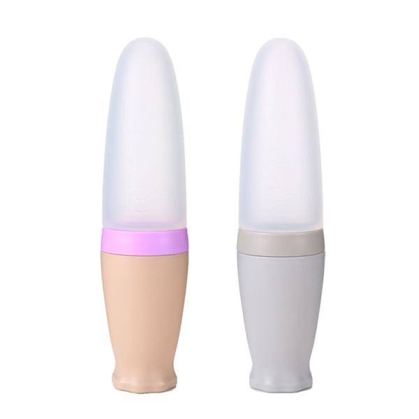 Quality Phthalate BPA Latex Free Silicone Baby Teether Spoon Feeding Bottle Medium Flow for sale
