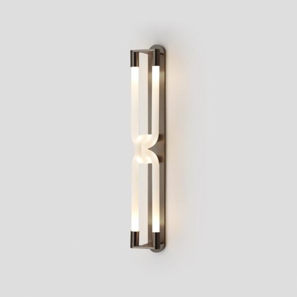 Quality Modern Unique Design Gold Color Indoor Bedroom Bedside Lamp Luxury Art Deco LED Loopi Single Wall Sconce for sale