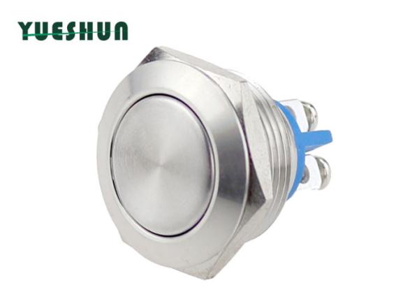 Quality Flat Head Momentary Normally Open Push Button Switch 2A 36V DC Anti Vandal for sale