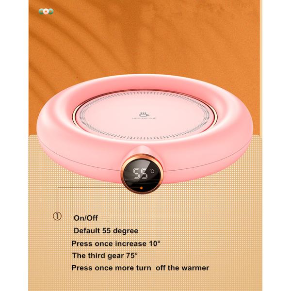 DC 5V USB Heating Warm Cup Mat Constant Temperature Coaster 3 Gear Digital Display Adjustment Timing Heater for Coffee M