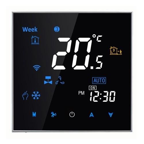 Quality Touch Screen Programmable Fan Coil Thermostat , Wireless Fan Coil Thermostat for sale