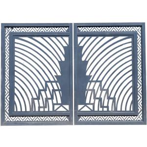 Australia Style Courtyard Wall Gate With Sliding Open Design Customizable Size