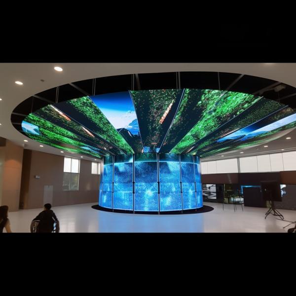 Quality Indoor Transparent Flexible LED Screen Display 5500nit - 8500nit Brightness for sale