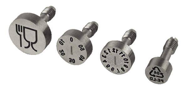 Quality Durable INOX 1.4034 51HRC Precision Mold Parts Date Stamp Mold Date Inserts for sale