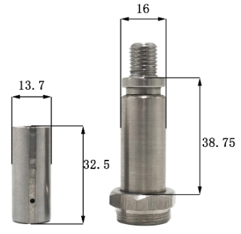 M20 Thread PTFE Seal Solenoid Valve Armature Plunger Tube Assembly