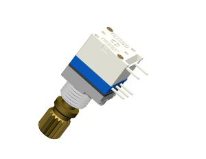 Buy cheap 9mm Sealed Absolute Rotary Shaft Encoder Metal Shaft With Push Switch product