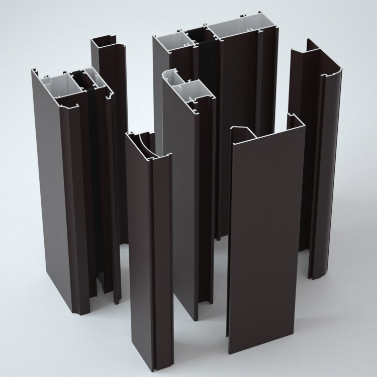 1.4MM Thermal Powder Coated Aluminium Frame Middle Fixed Profile
