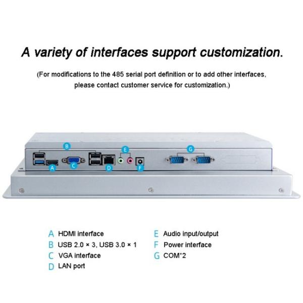24 inch Waterproof Industrial Touch Panel PC Embedded Monitor Customized Business