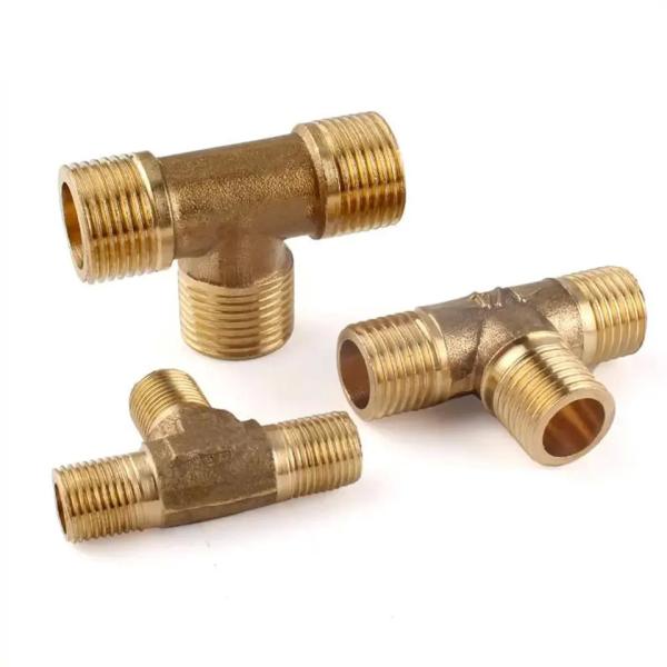 Threaded Connection Brass And Other Tees With Threaded Connection Teeth Inner And Outer Wires To Extend Copper Tees