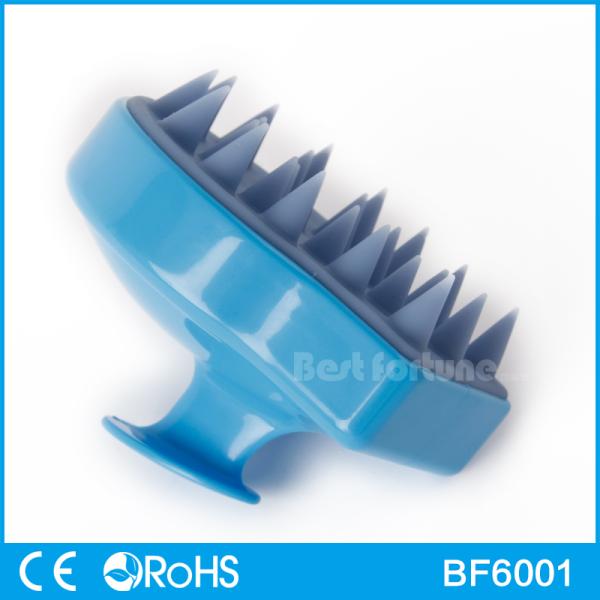 Nano Silver Soft Rubber Scalp Massaging Shampoo Brush Deep Cleansing