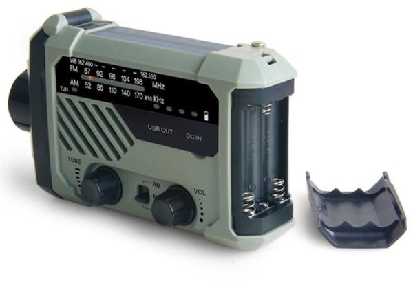 Quality Portable LED Flashlight Torch Solar Powered NOAA Weather Radio For Camping for sale