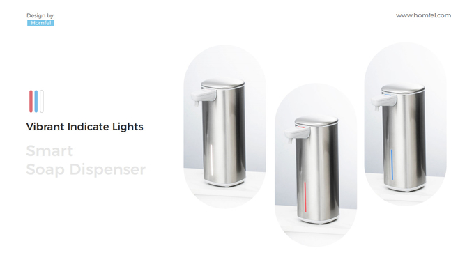Stainless Steel Touch-Free Sensor Liquid Foam Soap Pump Dispenser Automatic Rechargeable Soap Dispenser For Bathroom