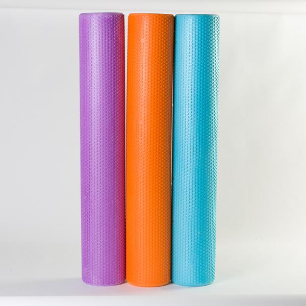 90cm high density eva foam roller with dot design rounded edges