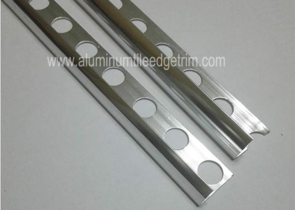 Quality Silver Aluminium Internal Corner Tile Trim Profile Home Decoration For Bathroom for sale