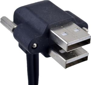 Buy cheap Right Angle USB Cable With Screw Dual 90 Degree USB CE Approved product