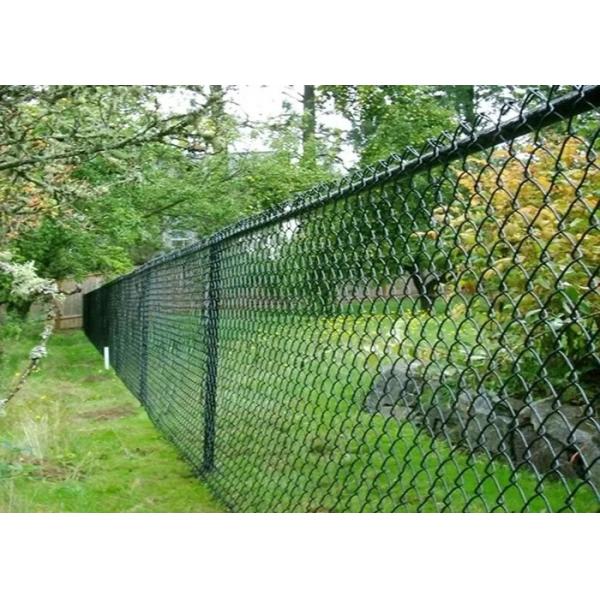 Coated Pvc 5x5mm Diamond Chain Link Fence Protection Of Animals Children And Props