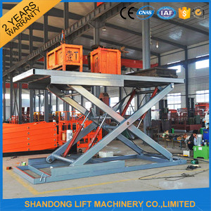 Safety Stationary Hydraulic Scissor Car Lift for Home Garage Car Parking 3.3M Travel Height