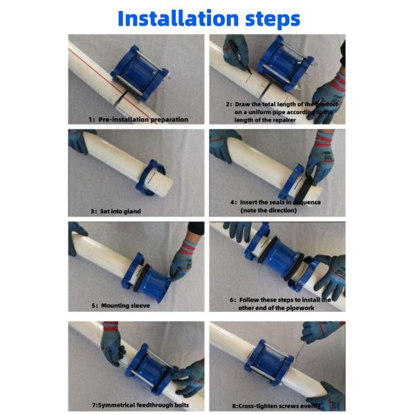 Flexible Universal Flange Adapter Compensating For Pipes Equal Working Pressure Guaranteed