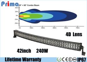 China 4D Double Row 42 Inch Curved LED Light Bar 240 Watt High Power DC 9V - 32V Jeep Headlight Bar on sale