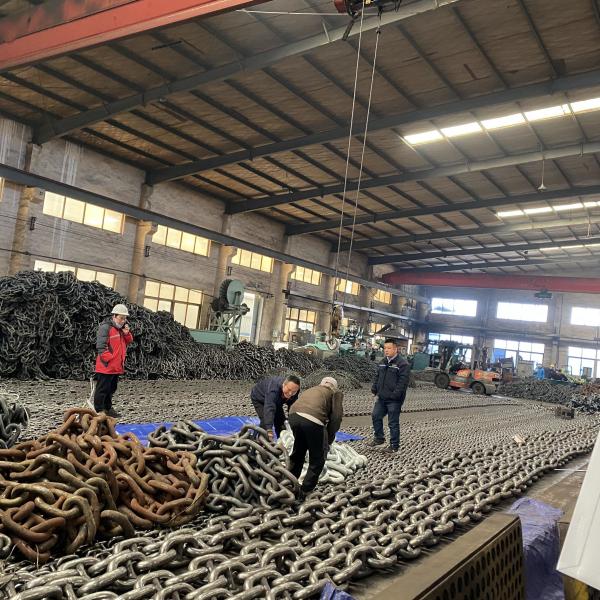 30mm Anchor Chains Grade 3 Spray Paint High Strength Alloy Steel Stud Link