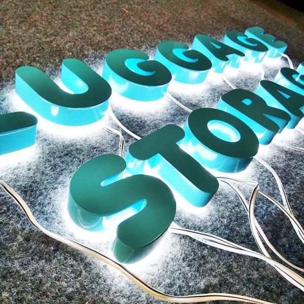 Quality 3D Shape Color Paint Metal Letters With Lights Outdoor Advertising for sale