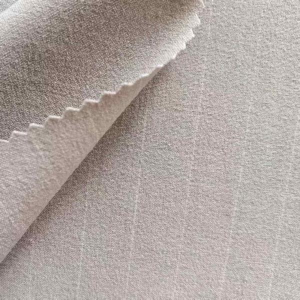 Poly Rayon 4 Way Spandex Fabric in Stripe Pattern for Ladies′ Suits