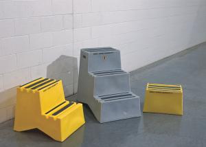 China 12 Overall Height Double Step Stool Compact Design For Space Saving on sale