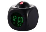 7.5*7.5cm Multifunction Vibe LCD Talking Projection Alarm Clock Time & Temp